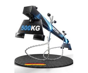 WERKTHOR Support Moteur Atelier 500kg Noir | Traverse Support Moteur Réglable 150cm avec 2 Chaînes 90cm & Pieds 360° | Barre Maintien Moteur pour Embrayage, Distribution, Boîte Vitesse