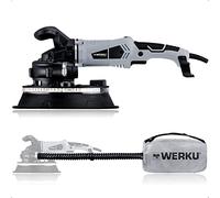 Werku WK403300, Ponceuse Circulaire Murs, Auto-Aspirant, Qualité Professionnelle, Puissance 1200 W, Disque 225 mm, Système Éclairage LED Vision, Comprend Disque Ponçage et Tuyau Aspiration