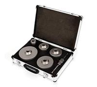 Werkzeyt - Kit de couronnes de forage, 40/68/80/100/120 mm, portable, scie cloche, avec boîte à outils, scie cloche en béton, pour trous de fours, murs en béton, murs de briques rouges