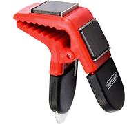 Werkzeyt Porte-pinceaux magnétique - Avec deux aimants - Clip pratique pour la fixation - Ouvre-boîte de peinture intégré - Pour un travail propre - Noir et rouge - Clip pour pinceau - Support pour