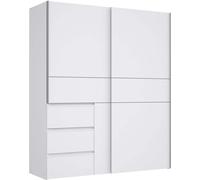 WERL Armoire à portes coulissantes 2 portes blanc, Fermeture amortie:sans fermeture amortie