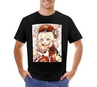 WERLONG95 BHE Genshin Impact Men's Adult Crew Green Twill Classic Crewneck t Shirts for Men Pack Manches Courtes(XX-Large)