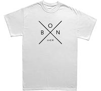 WERLONG95 Bon Iver Tshirt White T-Shirts à Manches Courtes(Large)