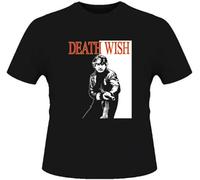 WERLONG95 Charles Bronson Death Wish Retro Movie Black T Shirt Black Manches Courtes(Medium)
