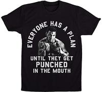 WERLONG95 DDD Mike Tyson Everyone Has A Plan Until They Get Punched in The Mouth PH43 T-Shirt Black T-Shirts à Manches Courtes(Large)
