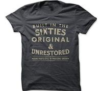 WERLONG95 ducao Birthday Biker 1960S Built in The Sixties Unrestored Motorcycle T-Shirt 9150 Grey Manches Courtes(XX-Large)