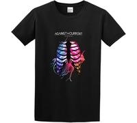 WERLONG95 Men's Cotton Shirt Fantastic on in Our Bones Against The Current Cool and Breathable Black Manches Courtes(Medium)