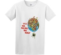 WERLONG95 Men's Round Neck T-Shirt It's A Mad Mad Mad Mad World Movie Carefully Designed, Every Design is Just Right White Manches Courtes(3X-Large)
