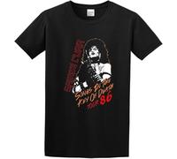 WERLONG95 Men's Summer T-Shirt Sammi Curr Trick Or Treat Retro Horror Movie Twin Needle Sleeves and Hem Black Manches Courtes(Medium)