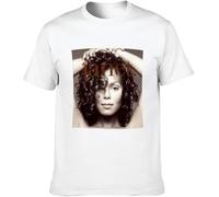 WERLONG95 Men's T Shirt Janet Jackson Janet Soft and Light White Manches Courtes(X-Large)