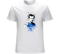 WERLONG95 One Flew Over The Cuckoo's Nest Jack Nicholson White Manches Courtes(Large)