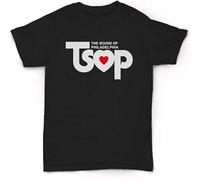 WERLONG95 Short Sleeve TSOP Heart Mens T Shirt - The Sound of Philadelphia Love is The Message MFSB Soul Shirt Top Size L Black Black Manches Courtes(X-Large)