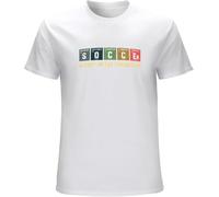 WERLONG95 Soccer is Part of My Chemistry T-Shirt White Manches Courtes(XX-Large)