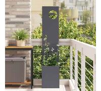 WERNBUPS Brise-vue de jardin en acier anthracite 32 x 32 x 150 cm | Construction en acier robuste, surface mate, inserts décoratifs, montage facile, résistant aux intempéries