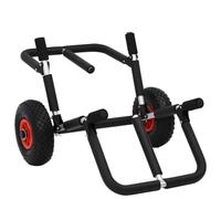 WERNBUPS Chariot SUP pour planche de surf, chariot SUP pliable en aluminium avec 2 roues gonflables et rembourrage en mousse, transport sûr pour planches jusqu'à 45 kg