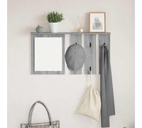 WERNBUPS Portant mural gris sonoma 85 x 10 x 45 cm | Crochet en métal, étagère en bois, capacité de charge jusqu'à 20 kg, pour couloir et entrée