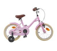 WERNBUPS Vélo pour enfant de 12 pouces rose clair avec système de freinage pour 2 à 4 ans, modèle en acier solide avec selle ergonomique et design classique
