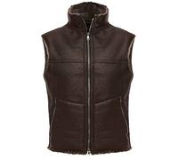 Werner Christ Gilet pour Homme en Peau de Mouton de Gilet Sportif de Haute qualité, Convient comme Gilet d'équitation, de Plein air ou d'hiver, Brun ou Noir, Taille 48, 50, 52, 54, 56, 58