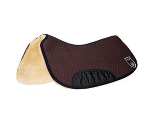 Werner Christ Tapis de Selle Western en Peau d'agneau avec Dessous en Peau de Mouton véritable, rembourrable Individuellement, Marron, Taille 70 cm