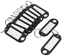 Werner Dorsh Waytex Porte clefs en anneaux 18 mm Pack de 10 Noir