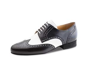 Werner Kern Chaussures de Danse pour Hommes 28023 - Cuir Noir/Blanc - Largeur Normale - Talon Standard de 2 cm - Taille: UK 9,5