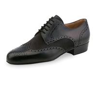 Werner Kern Chaussures de Danse pour Hommes 28023 - Cuir/Nubuck Noir - Largeur Normale - Talon Standard de 3 cm - Taille: UK 9