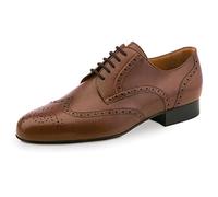 Werner Kern Chaussures de Danse pour Hommes 28023 - Cuir/Velours Noir/Gris - Pointure Normale - Talon Standard de 2 cm - Made in Italy