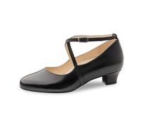 Werner Kern Chaussures de danse Stine pour femme - En cuir noir - Largeur normale : 3,4 cm - Cuban - Fabriquées en Italie, Noir , 37 1/3 EU