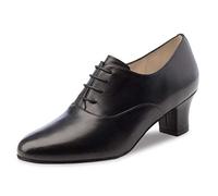 Werner Kern Chaussures d'entraînement Olivia 4,5 Comfort pour femme - En cuir noir - Pour pieds larges - Talon bloc de 4,5 cm - Semelle en daim - Fabriquées en Italie, Noir , 35 1/3 EU Large