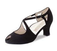 Werner Kern Femmes Chaussures de Danse Georgia - Suéde Noir - 6 cm [UK 6]