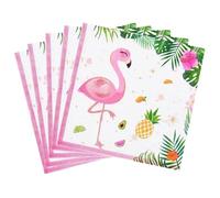 WERNNSAI Flamant Articles de fête - 50 Pièces Serviettes Déjeuners en Dîner Fête Hawaiian Luau Tropicale Thème Fête Papier Serviettes de table pour thé de Mariage Anniversaire Baby Shower Fête
