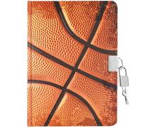 WERNNSAI Journal secret de basket-ball pour garçons, journal lumineux avec serrure et clé, carnet ligné A5 pour écrire, dessiner, cadeau de Noël ou d'anniversaire pour garçons âgés de 5 à 10 ans
