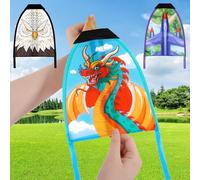 WERNNSAI Lot de 3 Mini Cerfs Volants à Éjection du Pouce Facile à Piloter Lanceur de Doigts Lance-Cerfs avec 3 Bandes en Caoutchouc de Rechange Jouets Amusants pour la Plage et L'extérieur