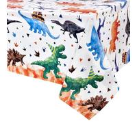 WERNNSAI Nappe de Dinosaure - 1PC Fournitures pour La Fête des Dinosaures pour Enfants Garçons Décoration d'anniversaire Fête Jurassique Dinosaures Couverture Table en Plastique Jetable 137 X 274cm
