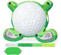 WERNNSAI Pièce de piñata en forme de balle de golf - Décorations de fête sur le thème du sport avec bâton et bandeau pour fête d'anniversaire de retraite pour homme Décoration de fête du père Trou