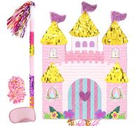 WERNNSAI Pinata château de princesse - Grande taille - 60 x 42 cm - Rose