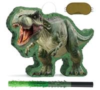 WERNNSAI Piñata dinosaure - Piñata Tyrannosaure Rex avec bandeau pour les yeux et bâton pour enfants et garçons, décoration de fête d'anniversaire, fête prénatale, carnaval