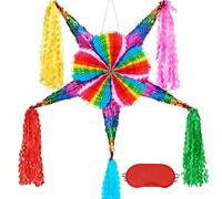 WERNNSAI Pinata étoile mexicaine - Décoration de fête Cinco de Mayo arc-en-ciel pour anniversaire, festival, mariage, fête prénatale, carnaval