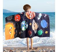 WERNNSAI Planète Enfant Serviette de Plage - 76x150 Cm Serviettes de Bain Anti-Sable à Séchage Rapide pour Garçons Ultra-Douce et Absorbante,Serviette de Camping, de Voyage Et de Pique-Nique