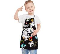WERNNSAI Tablier pour Garçons Enfant - Jeu Tablier pour Cuisson Peinture Artisanat Jardinage Impression Tabliers à Bavette Cuisine avec Sangle Réglable Poche pour Enfants 6-10 Ans