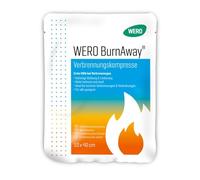 WERO BurnAway® Pansement anti-brûlure - Compresses stériles en hydrogel pour les premiers soins des brûlures, des brûlures et des coups de soleil - Pansement rafraîchissant pour brûlures (10 x 40 cm)