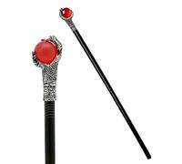 Werownsgso Baguette magique d'Halloween - 78 cm - Vintage - Gothique - En plastique - Bâton de sorcière - Vampire - Pharaon - Accessoires pour costumes de cosplay, carnaval, fête à thème (rouge)