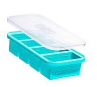 Werpower Souper Cubes 1-Cup Extra-Large Silicone Freezing Tray with Lid - Makes 4 Perfect 1cup portions - Freeze Soup Broth Or Sauce