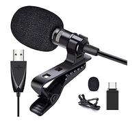 WERPOWER USB Lavalier Lapel Microphone, Zaffiro Clip-on USB Computer Microphone Plug & Play Omnidirectional Mic for PC, Laptop, Mac, PS4. Perfect for Video Recording,Skype, Streaming, Podcasting