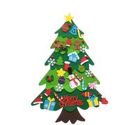 WertFix Sapin de Noël en feutre DIY avec 32 ornements | Décoration de Noël à suspendre pour Sapin Feutrine a Decorer Décoration Murales Porte,Cadeaux de Noel Pour Enfants