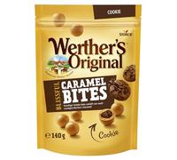 Werther's Original Blissful Caramel Cookie - 1 x 140 g | Boules de caramel crémeuses avec noyau de biscuit au chocolat croustillant, snack caramel idéal pour grignoter et partager