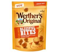 Werther's Original Caramel Crunchy - 1 x 140 g - Boules croustillantes aérées au malt enveloppées de caramel doux et crémeux Werther's