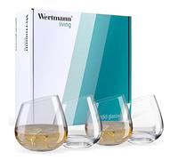 Wertmann Living Set de 4 verres à whisky/eau - forme particulière avec bord incliné