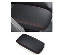 WERTYUV Housse pour Accoudoir Voiture, pour Dacia Duster 2013-2017 (Facelift 2013) Facile à Nettoyer Console Centrale Accoudoir Boîte Couverture Tapis Anti-poussière,A-Black Red