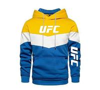 WERUN Pull Homme U.F.C, Sweat à Capuche à Manches Longues avec Serrage, Vêtements Chaud Confortable pour Cosplay-Yellow||3XL